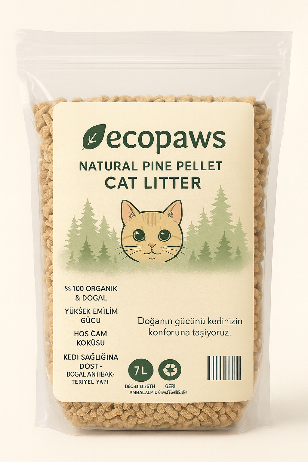 7 Litre Ecopaws Kedi Kumu
