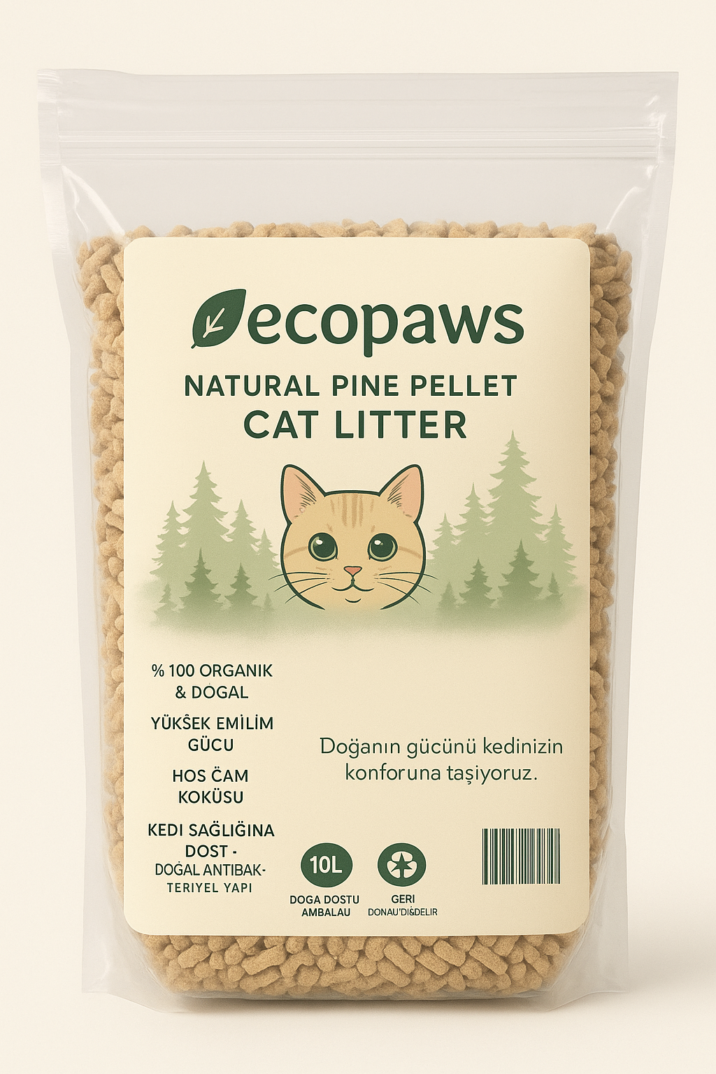 10 Litre Ecopaws Kedi Kumu